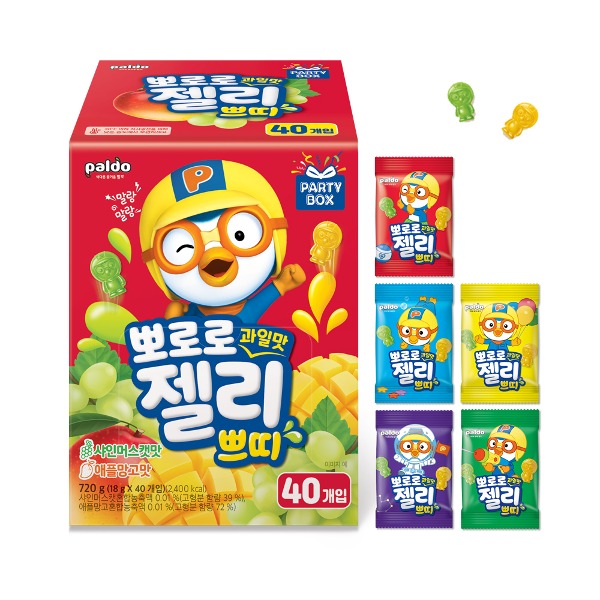[유통기한임박] 뽀로로 과일맛젤리 쁘띠 (40개입)
